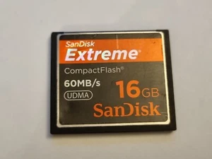 SANDISK EXTREME 16GB COMPACT FLASH MEMORY CARD 60MB/S FREE POSTAGE - Picture 1 of 1