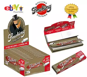 Cartine Smoking® Gold King Size Slim Lunghe Scatola Filter Tips 24 Booklets - Picture 1 of 1