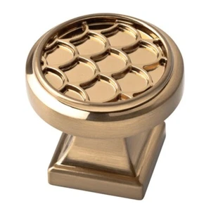 P30234C-CZ 1 1/4" Scalloped Cabinet Drawer Knob Champagne Bronze - Picture 1 of 2
