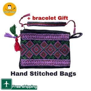 Hand Stitched embroidered ( 2 sides ) Jordanian Palestinian Purse shoulder Bags - Picture 1 of 11