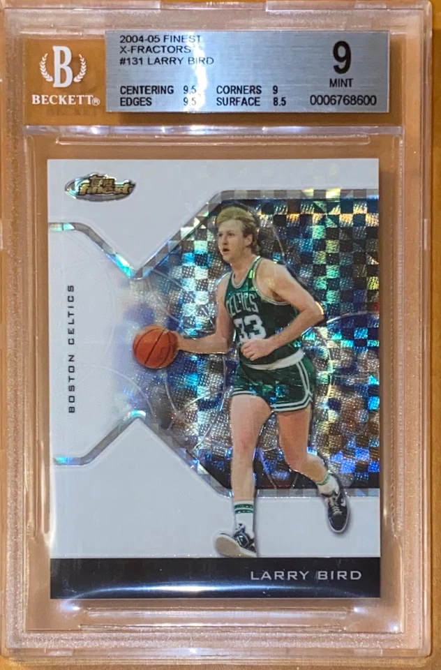 Pop 1 de 1💎 2004-05 Larry Bird TOPPS FINEST XFRACTORS #131/199 BGS 9,9,5 subs Foto 1 de 4