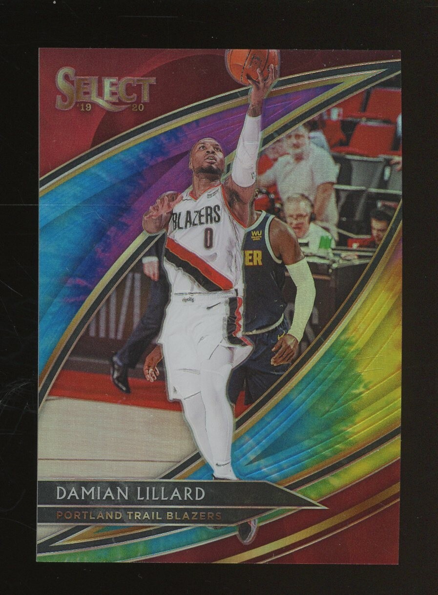 2019-20 Panini Select Tie-Dye Prizm Courtside #272 Damian Lillard 6/25