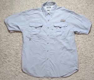 Columbia PFG Men's Small Shirt Button Down UPF 30 Vented Blue Fishing Outdoor - Picture 1 of 9