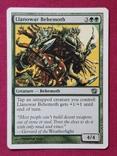 Magic The Gathering 8TH EDITION LLANOWAR BEHEMOTH single green card MTG