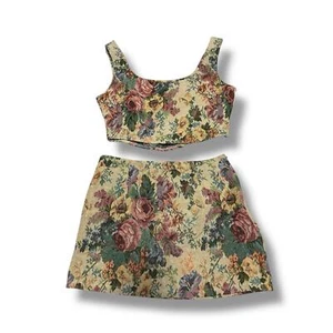 Cider Damen kleine Omas Weinberg 2 Stück Blumen Minirock Jacquard Set  - Bild 1 von 6