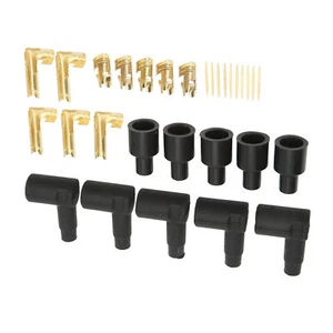 .* 30PCS Spark Plug Coil Wire Boot Black Rubber Material Terminal Kit For 6‑10mm - Picture 1 of 12