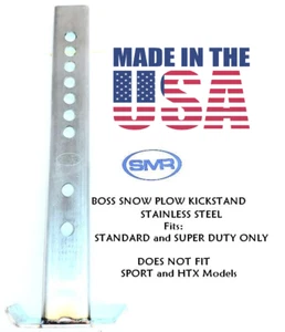 Snow Plow Snowplow KICKSTAND Stand Boss Straight Blade STAINLESS STEEL Made USA - Bild 1 von 1
