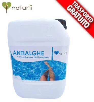 Naturii Antialghe Concentrato Non Schiumogeno alghicida Piscina Anti alghe 5 LT