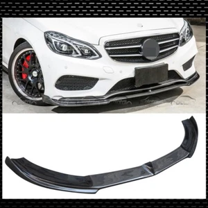 For Mercedes Benz W212 E200 E63 AMG 14-16 Carbon Fiber Front Bumper Lip Spoiler - Picture 1 of 12