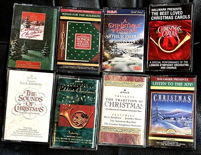 Hallmark Christmas Cassettes Various Artists Vintage from the 80s & 90s Lot Of 8 - Image 1 of 2