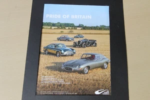 Original magazine advert: JAGUAR E-TYPE, ASTON MARTIN DB6 frame-ready wall-art - Picture 1 of 1