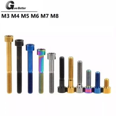 Vis titane culasse | M3 M4 M5 M6 M7 M8 | vis titane | vélo Kl10 - Photo 1/4