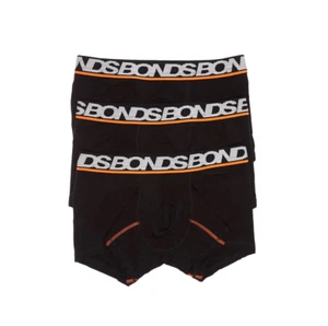 3 x Bonds Active Fit Trunks - Underwear Trunks Jocks - Black S - Picture 1 of 3