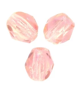 25 Perles Facettes cristal boheme 6mm  LIGHT ROSE - Picture 1 of 1