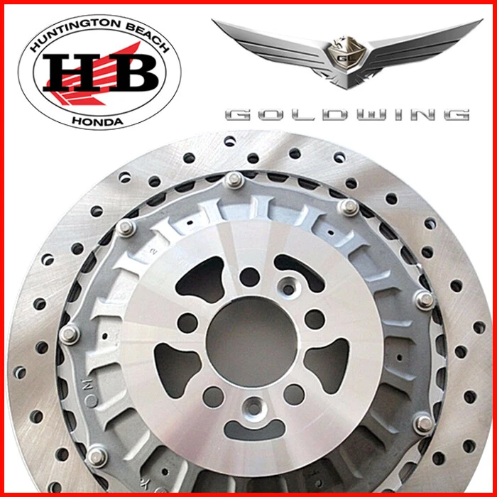 GENUINO NUEVO HONDA ROTOR DE FRENO TRASERO 2001-2017 ALA DORADA DISCO GL1800 #S169 Foto 1 de 1