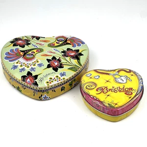 Brighton Heart Shaped Metal Jewelry Tin Keeper Box Empty - Picture 1 of 11