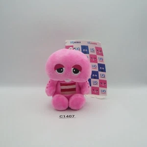 GaChapin Mukku C1407 Fuji TV 2018 UQ Wimax Pink 4" Mascot Plush Toy Doll Japan - Picture 1 of 8