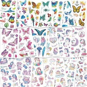 250+ Glitzer Tattoo Set Kinder Tattoo Kinder Mädchen, Wasserdichte fak... - Bild 1 von 5