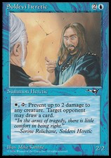 4x Soldevi Heretic (Art Version: BLUE ROBES, POINTING) MTG Alliances NM Magic Re