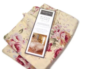 Croscill Home Bordeaux Bouquet Floral Flowers Blouson Window Valance 98" X 15" - Picture 1 of 4