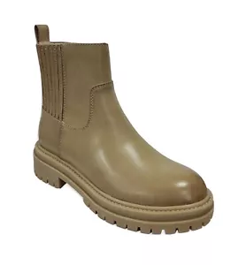 Time Tru Women's Lug Chelsea Tan Brown Beige Memory Foam Boots Size 11 NEW - Picture 1 of 19