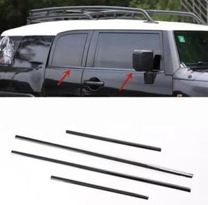 black Bottom Window Frame Sill Trim Cover 4pcs For Toyot@a FJ Cruiser 07-2014 - Picture 1 of 3