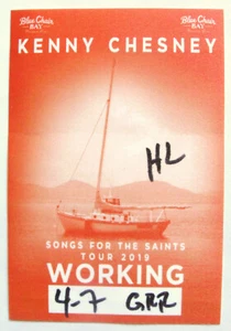 KENNY CHESNEY Backstage Pass SONGS FOR THE SAINTS TOUR 2019 Soft Patch Unpeeled - Picture 1 of 2