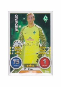 2017 Match Attax 16/17 - 37 - Felix Wiedwald