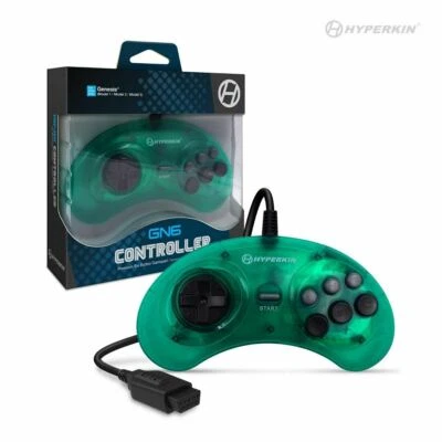 "GN6" Premium Controller For Sega Genesis (Mermaid Green) - Image 1 of 3
