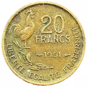 1951 FRANCE COIN 20 Francs KM# 917.1 French Europe Foreign Coins FREE SHIPPING - Picture 1 of 5