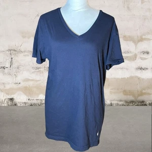 Camiseta Polo Ralph Lauren nueva sin etiquetas para mujer azul marino cuello en V logotipo talla mediana - Imagen 1 de 4