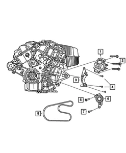 Genuine Mopar Alternator Adjusting Bracket 4792410AE - Picture 1 of 1