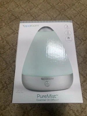 Difusor ultrasónico de aceites esenciales SpaRoom PureMist con modos de luz giratoria Foto 1 de 4