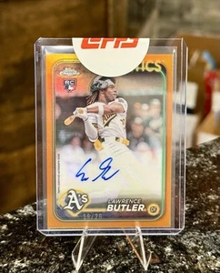 Actualización cromada Topps 2024 Lawrence Butler RC #/25 NARANJA AUTOMÁTICO Atletismo SELLADO - Imagen 1 de 10