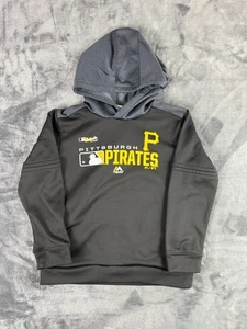 Majestic Pittsburgh Pirates Hoodie Youth Large Black Fleece MLB Authentic - Picture 1 of 7