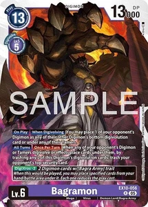 Bagramon EX10-056 R Rare Sinister Order NM - Picture 1 of 1