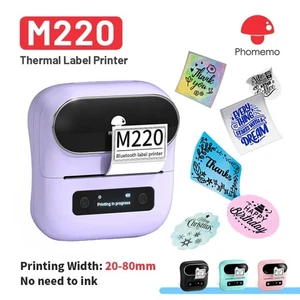 Lote de máquina de pegatinas portátil impresora de etiquetas de código de barras fabricante de etiquetas Bluetooth M220 - Imagen 1 de 25