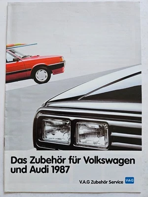 VOLKSWAGEN POLO GOLF JETTA SCIROCCO PASSAT AUDI ACCESORIOS FOLLETO DE VENTA 1987 Foto 1 de 4