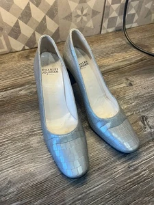Charles Jourdan Paris Silver High Heels – Size 38 / UK 5 - USED - Picture 1 of 7