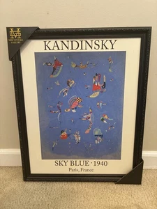 Wassily Kandisky Sky Blue 1940 Black Framed Print (New) - Picture 1 of 2
