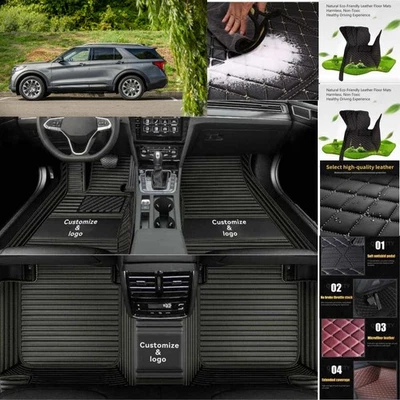 For Ford Explorer Car Floor Mats Luxury Waterproof Liners Carpets Cargo Custom Foto 1 de 4