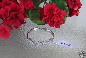 "Nuevo brazalete de cristal facetado Liz Claiborne & Co. tono plateado 7 1/2" - Imagen 1 de 9