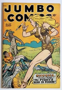 JUMBO COMICS 109- 1948 - SHEENA - MATT BAKER - GGA!! UPPER GRADE -FICTION HOUSE - Picture 1 of 6