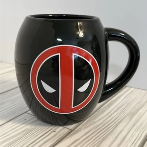 Marvel Deadpool Mug 12 oz Comic Logo Over Ceramic Coffee Cup Black - Picture 1 of 2