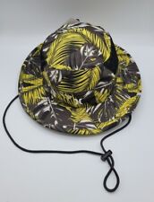 Hurley Men's Bonnie Bucket Hat Size S/M Tropical Beach Palm Print Outdoor Travel
