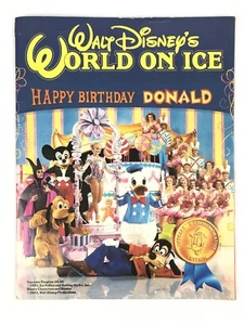 Programa Walt Disney's World on Ice "Feliz Cumpleaños Donald" 1984 (póster nuevo) - Imagen 1 de 7