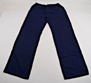 Lounge Pants Brandy Melville Size W26 L29 Navy Blue Drawstring Soft Flowy Rayon - Picture 1 of 13