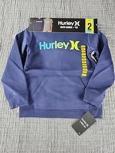 Hurley Boy's 2-Piece Fleece Lined Hoodie & Cotton Blend Tee Set Midnight Navy - Picture 1 of 10