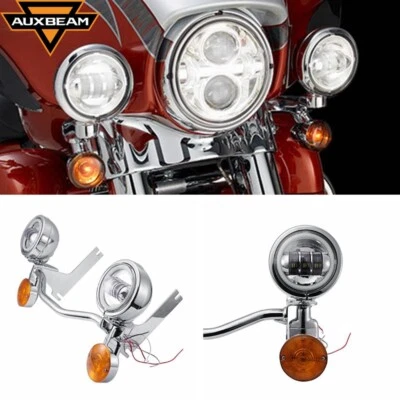 Juego de luces antiniebla con señales de giro de barra de luces de paso para Harley Road King 2010-2014 Foto 1 de 4