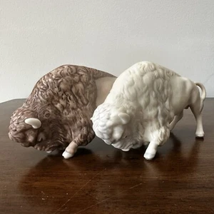 Cybis Vintage 1975 Porzellan Doppel Büffel 7" Amerikanische Figur Wilder Westen - Bild 1 von 6